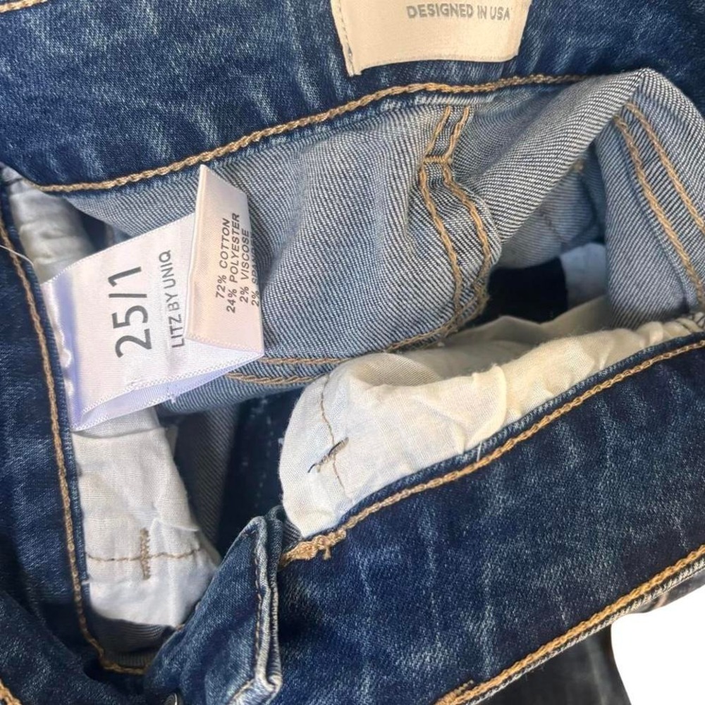 y2k Patchwork high waist flare jeans size 25 waist - Picture 6 of 6